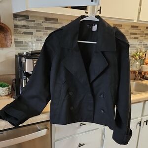 Black Trench Style Women's Jacket